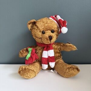 Cuddly Cousins Teddy Bear Christmas Plush Stuffed Animal Toy Gift Brown 8" t73‎